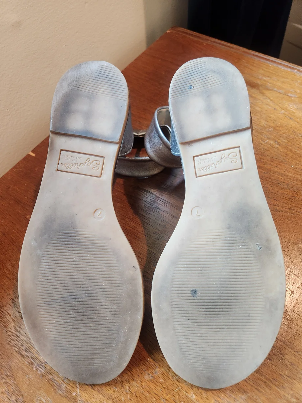 Seychelles Metallic Silver Ankle-Strap Sandals
